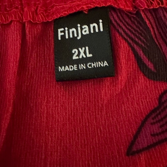 NWOT Red Floral High Neck Romper Women’s Size 2X - Picture 2 of 10